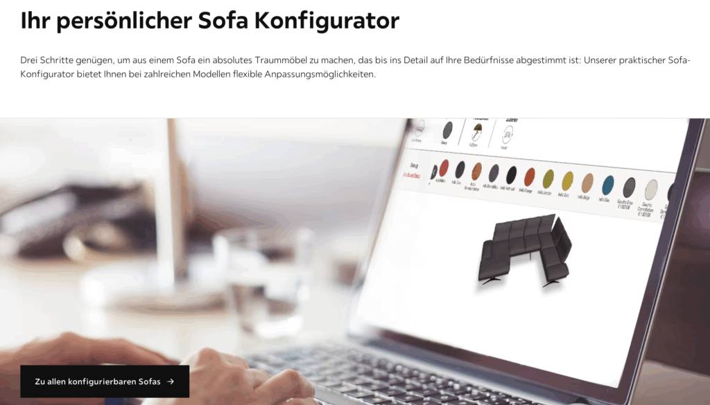 Beispiel Sofakonfigurator