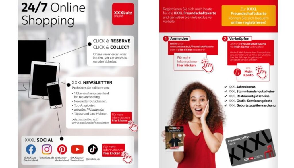 XXXLutz Touchpoints Kontaktpunkte